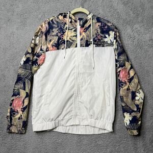 Floral Windbreaker Jacket Adult Large Qina Yugn Shui Full Zip